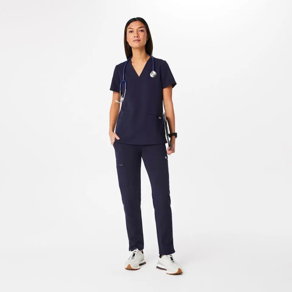 Navy Blue Figs Scrub Set